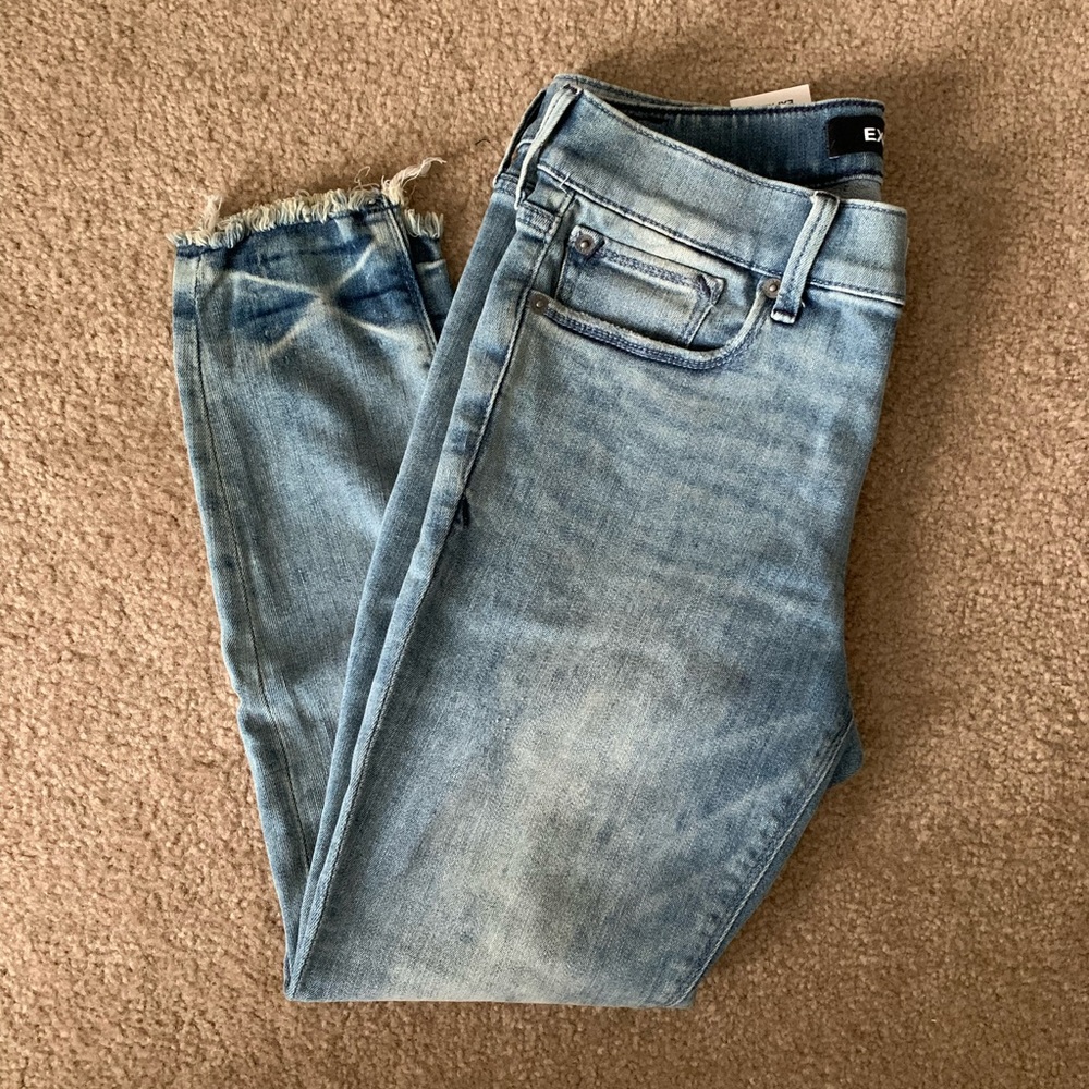 Express Mid Rise Cropped Jeans Legging